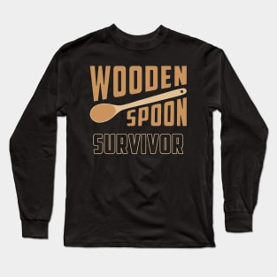 Wooden Spoon Survivor - Funny Design Long Sleeve T-Shirt